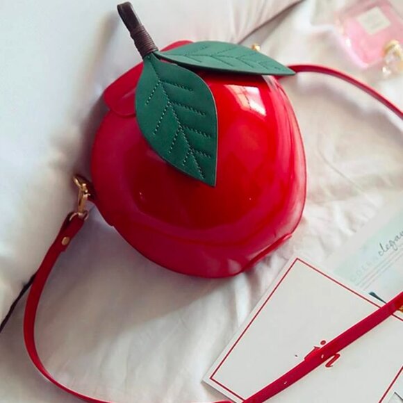 Boutique Handbags - Cute Apple-Shaped Crossbody Bag – Fashion Cartoon Mini Purse